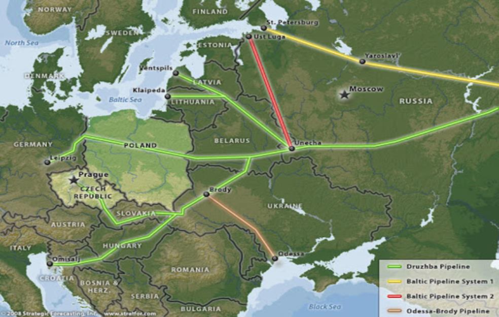 Druzhba Pipeline Map | European Dialogue
