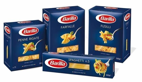 5 marcas populares italianas de `Pasta